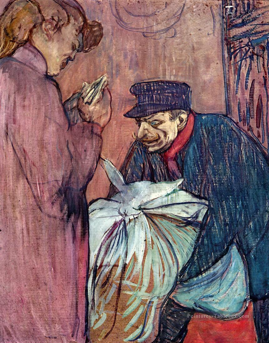 le blanchisseur appelant au brothal 1894 Toulouse Lautrec Henri de Peintures à l'huile